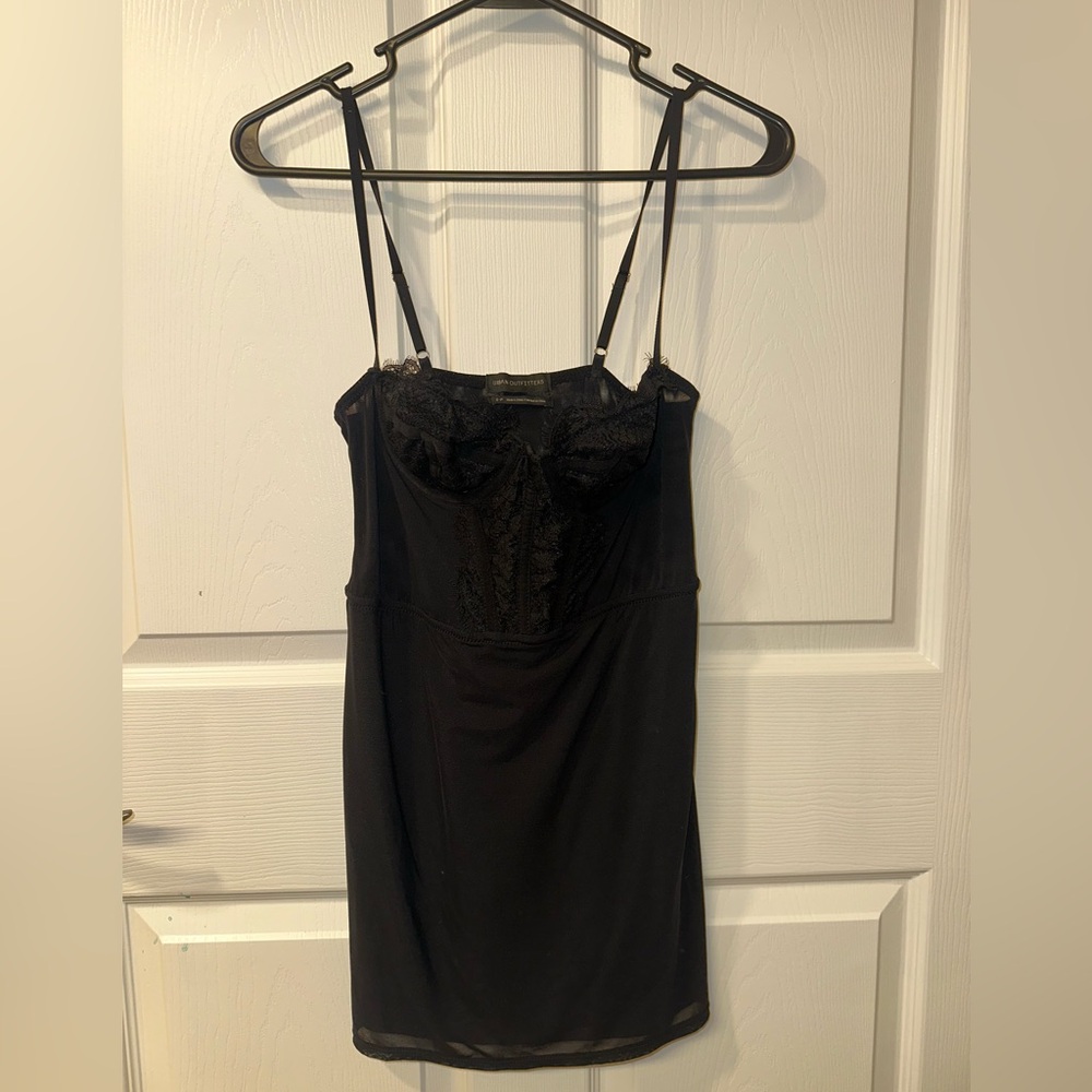 Urban Outfitters Black Lace Corset Dress